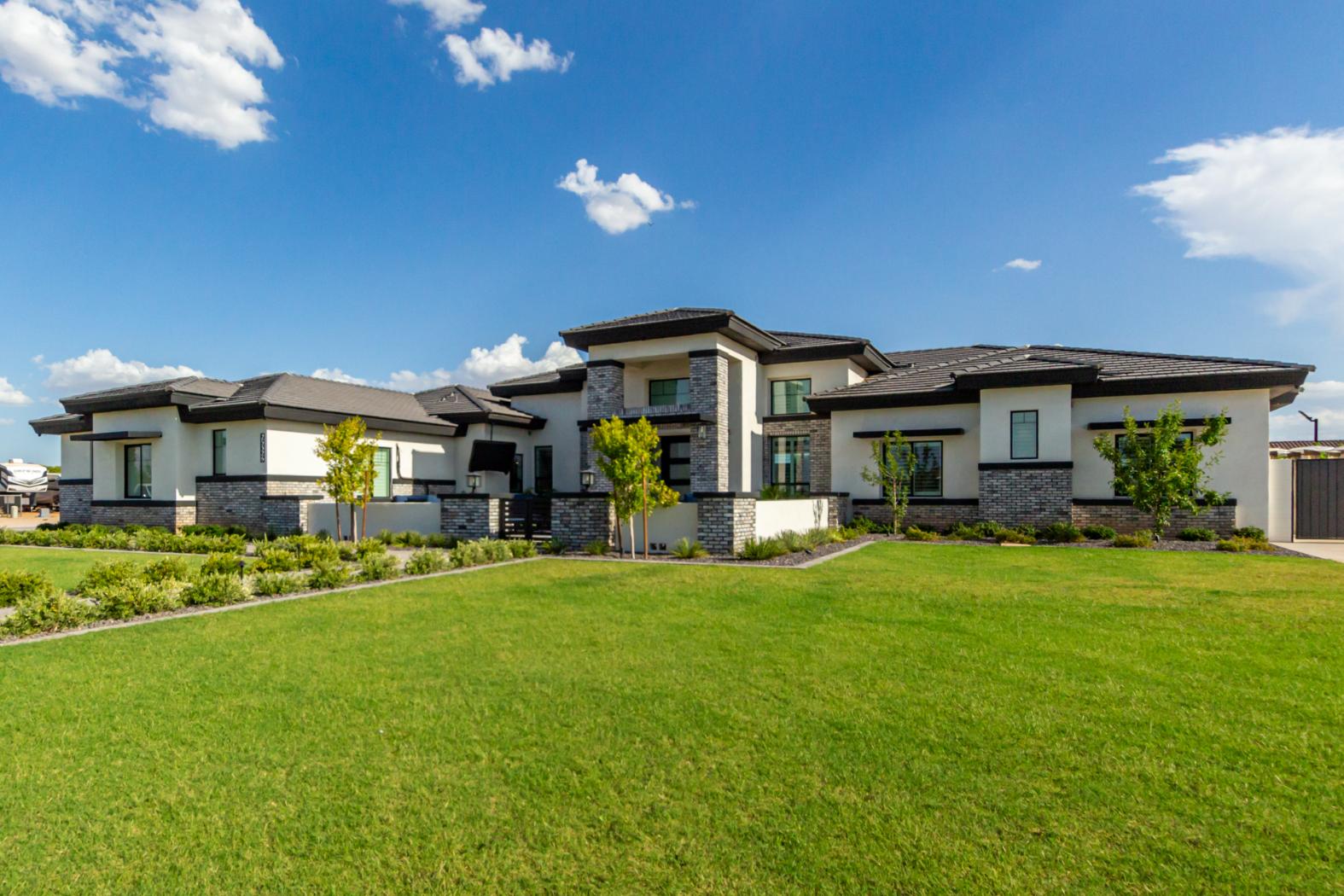 Beautiful artificial grass lawn installation